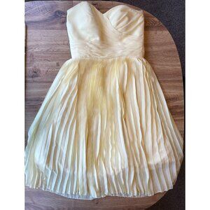 Light Yellow Strapless Corset Dress | Size 2